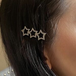 Small Shooting Star Rhinestone Hair Clip